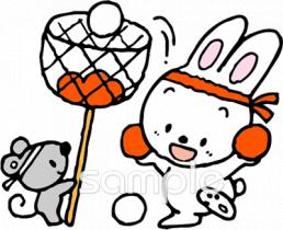 老人ホームやデイサービス向け玉入れ無料イラストお試しフリー素材(カット)