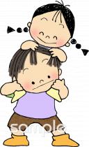 老人ホームやデイサービス向け肩車無料イラストお試しフリー素材(カット)