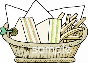 老人ホームやデイサービス向けサンドイッチ無料イラストお試しフリー素材(カット)