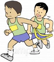 老人ホームやデイサービス向け駅伝無料イラストお試しフリー素材(カット)