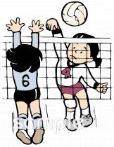 老人ホームやデイサービス向けバレーボール無料イラストお試しフリー素材(カット)