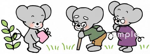 老人ホームやデイサービス向け敬老の日 贈り物無料イラストお試しフリー素材(カット)