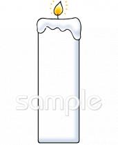 老人ホームやデイサービス向け炎 ろうそく無料イラストお試しフリー素材(カット)