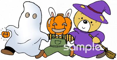 老人ホームやデイサービス向けハロウィン無料イラストお試しフリー素材(カット)