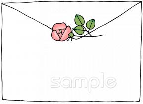 老人ホームやデイサービス向け封書無料イラストお試しフリー素材(カット)