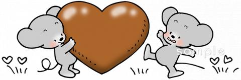 老人ホームやデイサービス向けバレンタイン チョコレート無料イラストお試しフリー素材(カット)