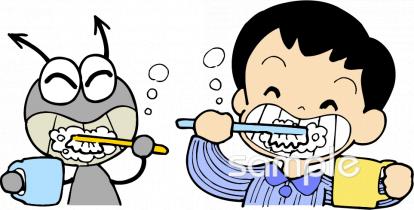 老人ホームやデイサービス向け歯みがき無料イラストお試しフリー素材(カット)