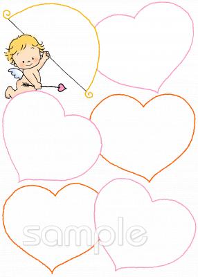 老人ホームやデイサービス向けキューピッド無料イラストお試しフリー素材(カット)