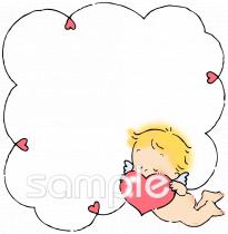 老人ホームやデイサービス向けキューピッド無料イラストお試しフリー素材(カット)