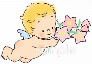 老人ホームやデイサービス向け天使無料イラストお試しフリー素材(カット)
