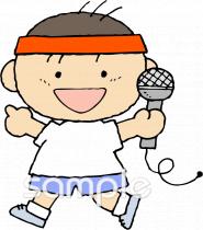 老人ホームやデイサービス向け運動会 マイク無料イラストお試しフリー素材(カット)