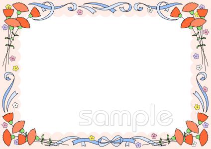 老人ホームやデイサービス向けフォトフレーム 5月無料イラストお試しフリー素材(カット)