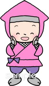 老人ホームやデイサービス向け忍者 普通の声無料イラストお試しフリー素材(カット)