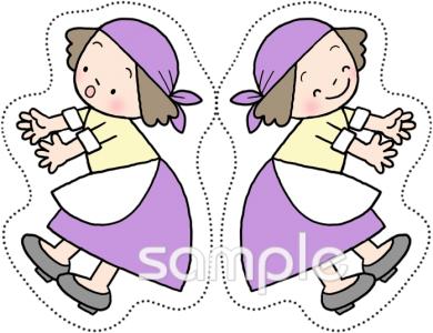 老人ホームやデイサービス向けペープサート無料イラストお試しフリー素材(カット)