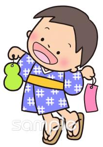 老人ホームやデイサービス向け7月の壁面飾り無料イラストお試しフリー素材(カット)