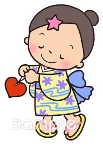 老人ホームやデイサービス向け7月の壁面飾り無料イラストお試しフリー素材(カット)