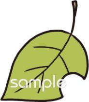 老人ホームやデイサービス向け葉っぱ無料イラストお試しフリー素材(カット)