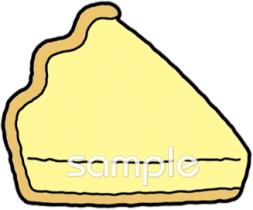 老人ホームやデイサービス向けチーズタルト無料イラストお試しフリー素材(カット)