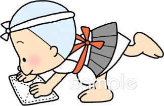 老人ホームやデイサービス向けふき掃除無料イラストお試しフリー素材(カット)