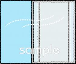 老人ホームやデイサービス向け換気 窓無料イラストお試しフリー素材(カット)
