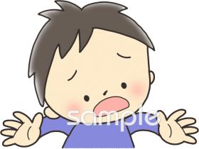 老人ホームやデイサービス向けあわてる無料イラストお試しフリー素材(カット)