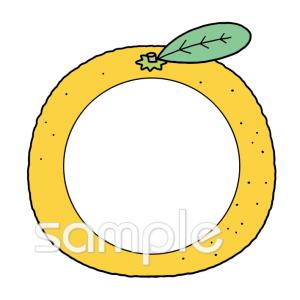 老人ホームやデイサービス向け文字枠 橙無料イラストお試しフリー素材(カット)