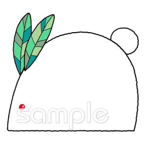 老人ホームやデイサービス向け雪ウサギ無料イラストお試しフリー素材(カット)