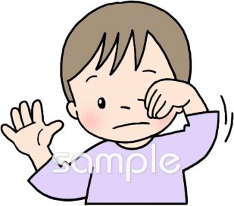 老人ホームやデイサービス向け洗っていない手で目や鼻をさわらない無料イラストお試しフリー素材(カット)