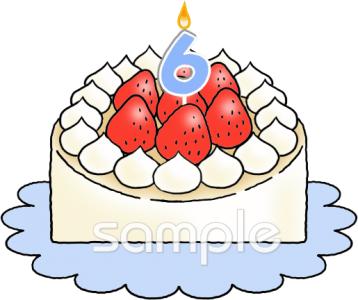 老人ホームやデイサービス向けケーキ 数字キャンドル無料イラストお試しフリー素材(カット)
