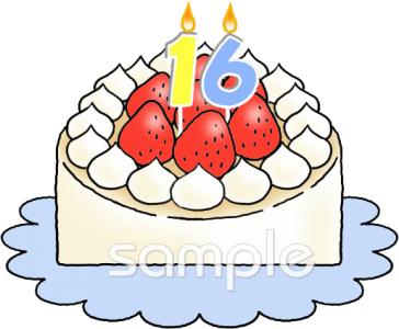 老人ホームやデイサービス向けケーキ ナンバーキャンドル無料イラストお試しフリー素材(カット)