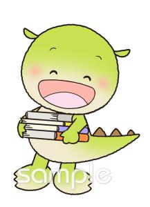 老人ホームやデイサービス向け本 片づける無料イラストお試しフリー素材(カット)