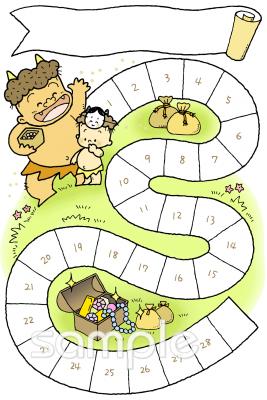 老人ホームやデイサービス向けがんばりカード 28日用無料イラストお試しフリー素材(カット)