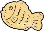 老人ホームやデイサービス向けたい焼き ワンポイント無料イラストお試しフリー素材(カット)
