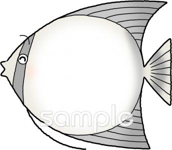 老人ホームやデイサービス向け文字枠 熱帯魚無料イラストお試しフリー素材(カット)