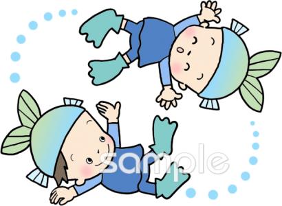 老人ホームやデイサービス向け8月のプリント無料イラストお試しフリー素材(カット)