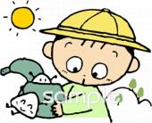 老人ホームやデイサービス向けおにぎり ピクニック無料イラストお試しフリー素材(カット)