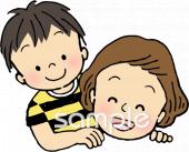 老人ホームやデイサービス向け親子 顔無料イラストお試しフリー素材(カット)