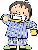 老人ホームやデイサービス向け歯みがき無料イラストお試しフリー素材(カット)