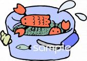 老人ホームやデイサービス向けザリガニ無料イラストお試しフリー素材(カット)