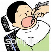 老人ホームやデイサービス向け歯医者無料イラストお試しフリー素材(カット)