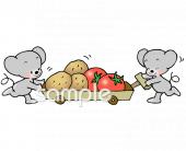 老人ホームやデイサービス向けトマト じゃがいも無料イラストお試しフリー素材(カット)