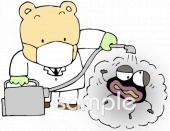 老人ホームやデイサービス向け消毒 ウイルス無料イラストお試しフリー素材(カット)