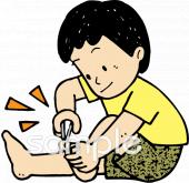 老人ホームやデイサービス向けつめを切る無料イラストお試しフリー素材(カット)