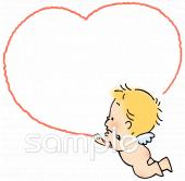 老人ホームやデイサービス向けキューピッド無料イラストお試しフリー素材(カット)