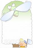 老人ホームやデイサービス向け夏休み 蝉捕り無料イラストお試しフリー素材(カット)