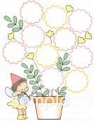 老人ホームやデイサービス向け水やり当番無料イラストお試しフリー素材(カット)