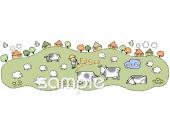 老人ホームやデイサービス向け牧場無料イラストお試しフリー素材(カット)