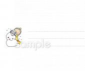 老人ホームやデイサービス向け雪だるま メモ用紙無料イラストお試しフリー素材(カット)