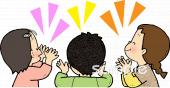 老人ホームやデイサービス向け拍手 友達無料イラストお試しフリー素材(カット)
