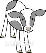 老人ホームやデイサービス向け牛無料イラストお試しフリー素材(カット)